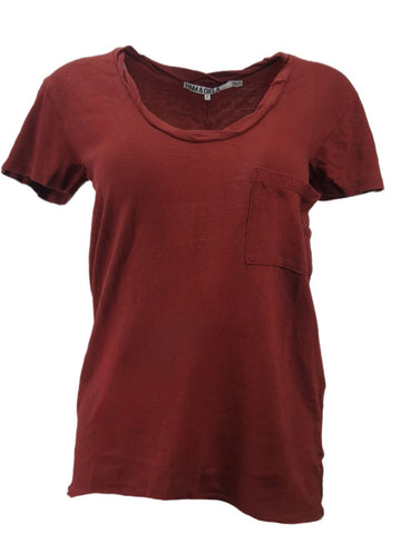 PAM & GELA Women's Red Brick Sophie Tee #B00JG891 Petite X-Small NWT