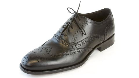J. LINDEBERG Men's Black Brogue 3 Italian Calf Oxford Shoes Sz 11 $495 NWOB