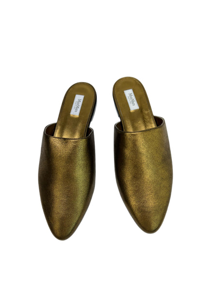 Max Mara Women's Tobacco Urlo Leather Sandals NWB