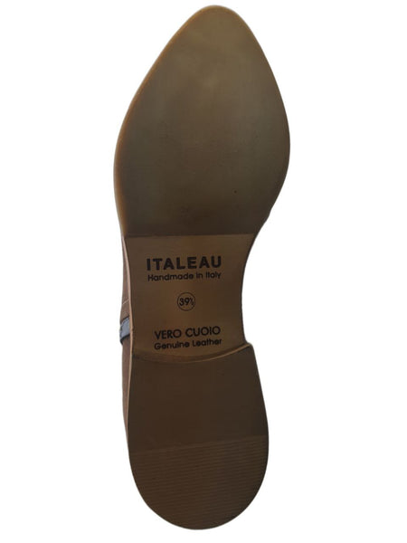 ITALEAU Women's Brown Leather Miralda Nut Ankle Booties #Shila006 9 NWOB