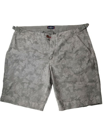 PSYCHO BUNNY Men's Grey Camo Maco Classic Bermuda Shorts #PB272018 38 NWT