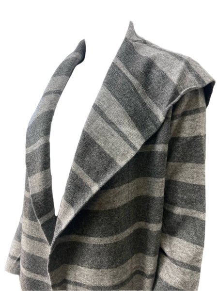 LOMA Women's Grey Hood Open Front Cardigan #C017 NWT