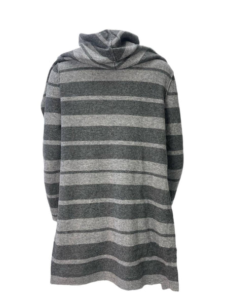 LOMA Women's Grey Hood Open Front Cardigan #C017 NWT