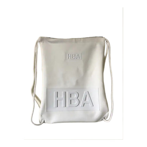 HBA Women's White Drawstring Bag #CC32 One Size NWT