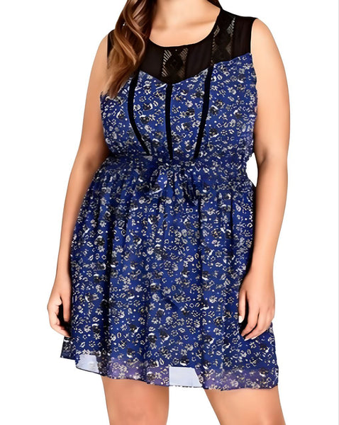 CITY CHIC Women's Blue Power Posey Tunic A-Line Dress #00136694 Medium Plus NWT