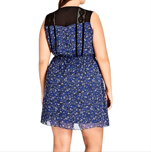 CITY CHIC Women's Blue Power Posey Tunic A-Line Dress #00136694 Medium Plus NWT