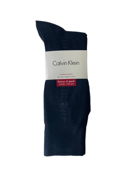 Calvin Klein Men's 4 Pair Multicolor Mid Calf Combed Cotton Socks Sz 7-12 NWT
