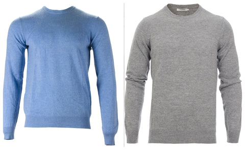 J. LINDEBERG Men's Blue Melange C-Neck Kashmerino Sweater $325 NWT