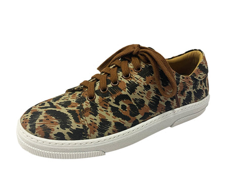 A.P.C. Women's Leopard Lace-Up Tennis Shoes $310 NWOB