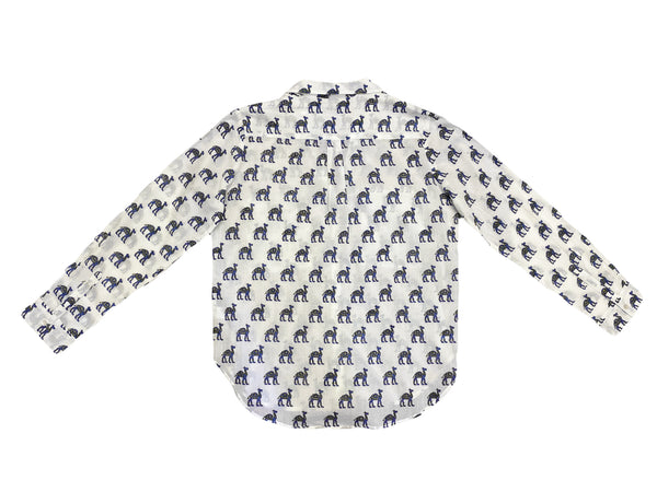 ROBERTA ROLLER RABBIT Women's Multicolor Camel Guy Shirt $110 NEW