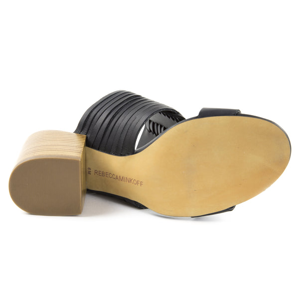 REBECCA MINKOFF Women's Camila Tatched Stacked Heel Sandals $175 NIB