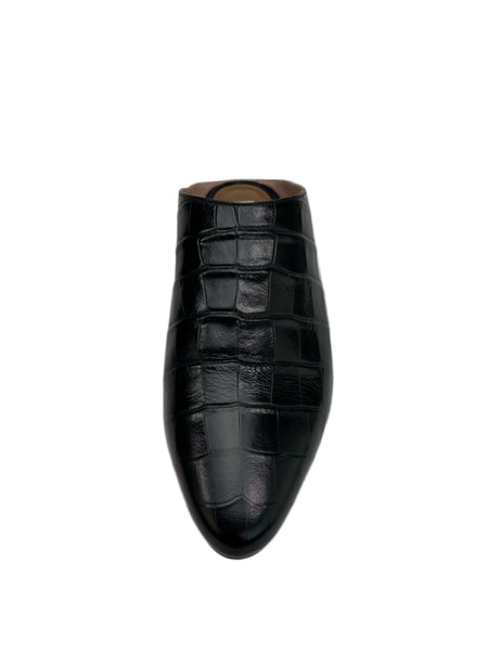 Max Mara Women's Nero Caravan Leather Slippers Size 7 NWB