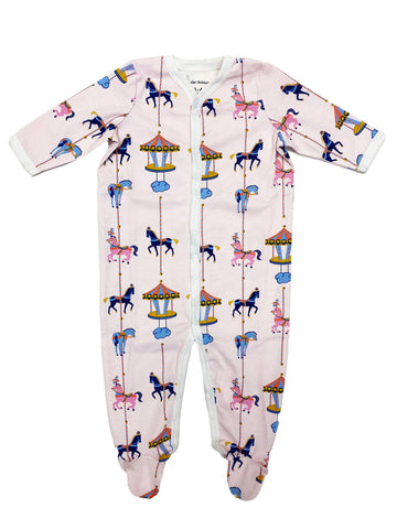 ROBERTA ROLLER RABBIT Baby Girls Lollipop Carousel Footie Pajamas $55 NEW
