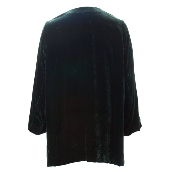 MARINA RINALDI Women's Green Casale Velour Jacket $980 NWT