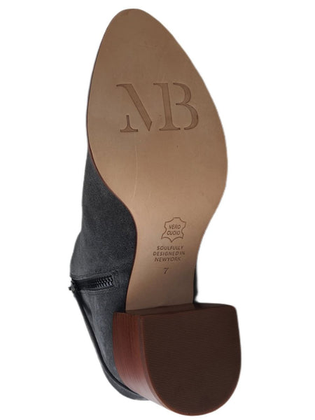 MATT BERNSON Women's Grey Slate Suede Caspian Booties #MB064 NWB