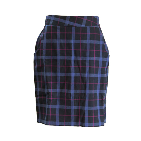 ALICE'S PIG Women's Blue Celine's Chime Plaid Skirt AP0147B NWT