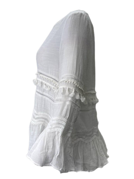 LOST IN LUNAR Women's White Chantelle Top Size US 4 NWT