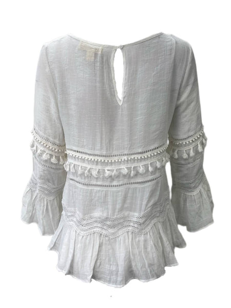 LOST IN LUNAR Women's White Chantelle Top Size US 4 NWT