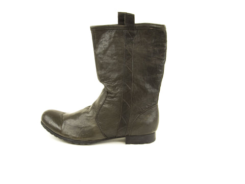 SCHMOOVE Men's Dark Brown Leather Charlie Mid Botte Boots NEW