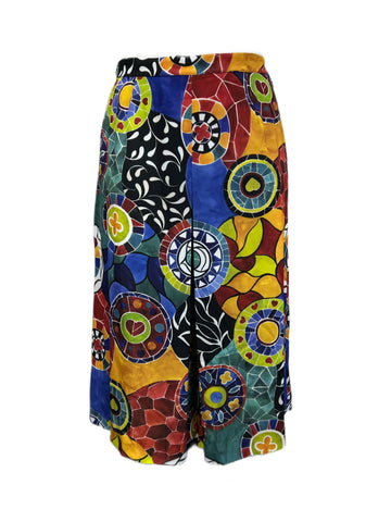 Marina Rinaldi Women's Multicolored Charlot Printed Wide Leg Pants Size 12W/21