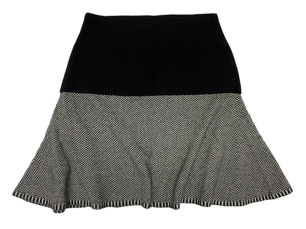 Hanley Mellon Women's Chevron Cashmere Skirt