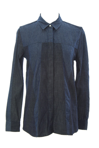SURFACE TO AIR Women's Dark Blue Chevy Denim Shirt $210 NEW