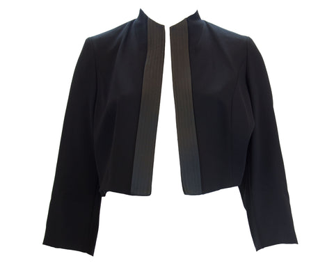 MARINA RINALDI Women's Black Ciao Bolero Jacket $595 NWT