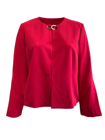 Marina Rinaldi Women's Red Ciliegia Flare Sleeve Jacket Size 20W/29 NWT