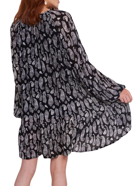 ROBERTA ROLLER RABBIT Women's Black Clinton Clemente Dress $175 NEW