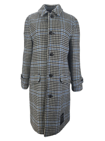 OVADIA & SONS Men's Blue Tweed Overcoat #F19309 NWT