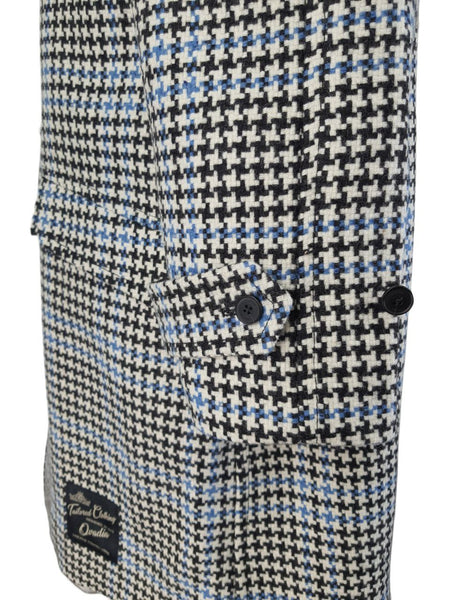 OVADIA & SONS Men's Blue Tweed Overcoat #F19309 NWT