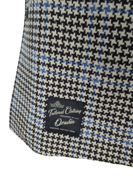 OVADIA & SONS Men's Blue Tweed Overcoat #F19309 NWT