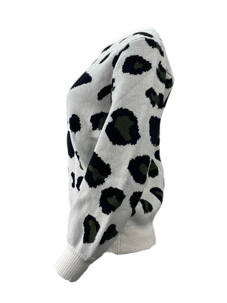 LOST IN LUNAR Women's White Como Knit Jumper Size XS NWT