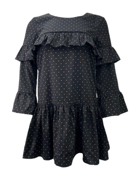 LOST IN LUNAR Women's Black Connect The Dots Mini Dress Size US 2 NWT