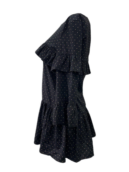 LOST IN LUNAR Women's Black Connect The Dots Mini Dress Size US 2 NWT