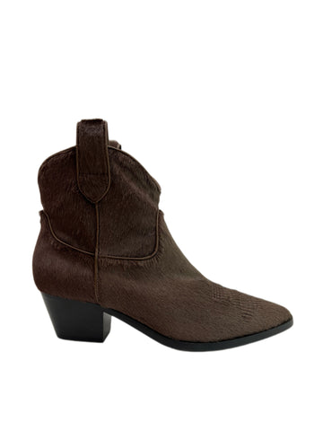 Max Mara Women's Brown Atri Suede Cowboy Ankle Boots NWB