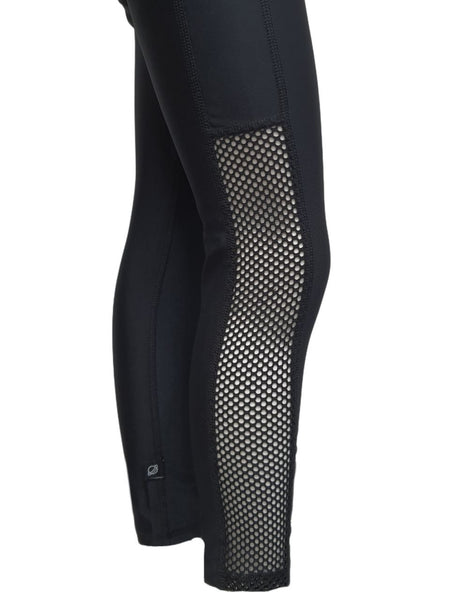 TEREZ Girl's Black Fishnet Insert Leggings #12128017 14 Years NWT