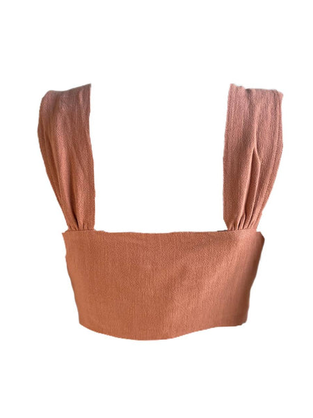 LOST IN LUNAR Women's Orange Cotton Sleeveless Crop Top Size XS NWT