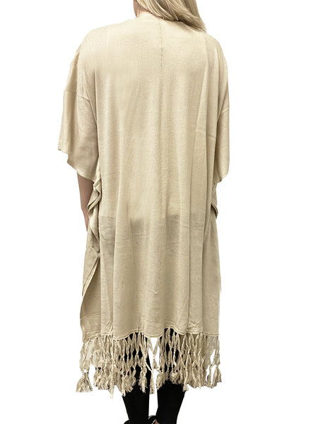 ROBERTA ROLLER RABBIT Women's Sandstone Cuba Cardigan One Size $185 NEW