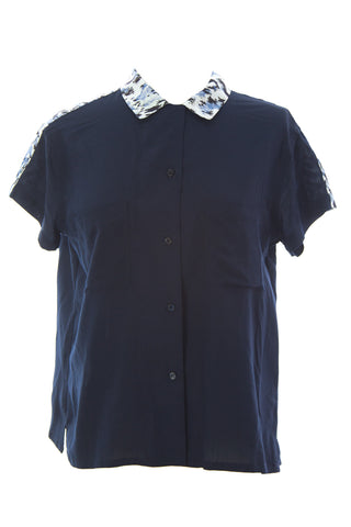 SURFACE TO AIR Women's Navy Culver Shirt Sz 36 $260 NEW