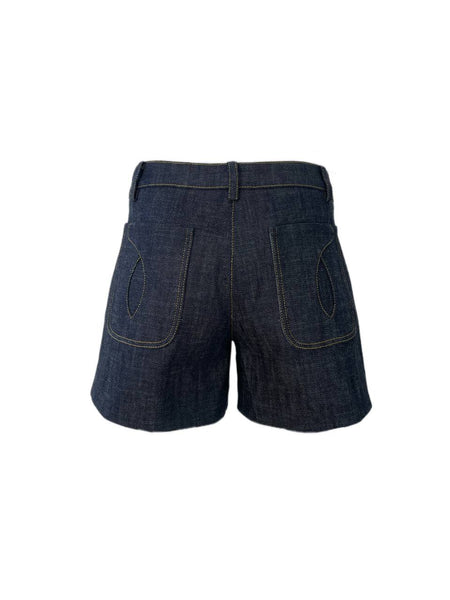 DEREK LAM Women's Indigo Pockets Shorts #DL159 42 NWT