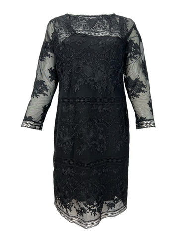 Marina Rinaldi Women's Black Dada Lace Sheath Dress NWT