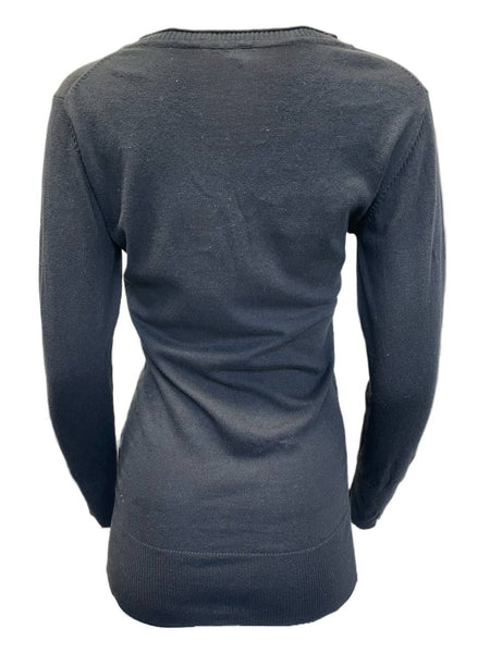 Silver Dagger Women's Black V-Neck Long Sleeve Sweater Size Large NWT