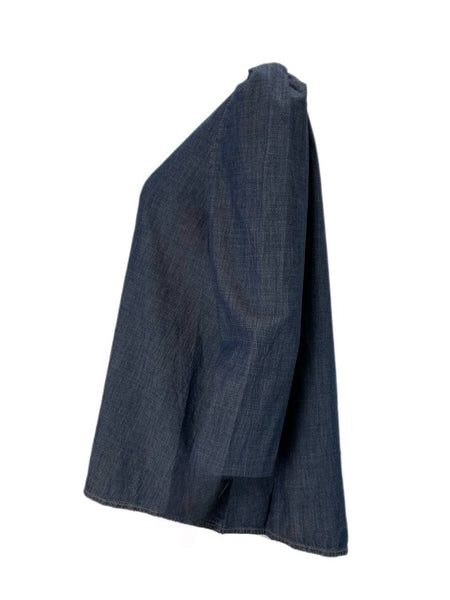 THE GREAT Women's Navy The Darling Shirt Cotton Tunic Top NWT