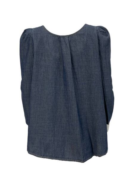 THE GREAT Women's Navy The Darling Shirt Cotton Tunic Top NWT