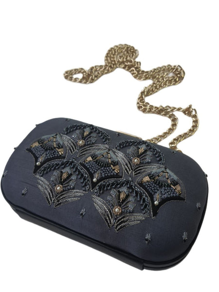 POPINJAY Women's Grey Deco Cushion Clutch #DCSC17 4'x6' One Size NWT