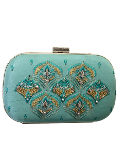 POPINJAY Women's Green Deco Cushion Clutch #DCSC17 4'x6' One Size NWT