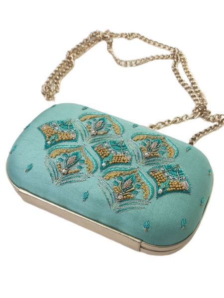 POPINJAY Women's Green Deco Cushion Clutch #DCSC17 4'x6' One Size NWT