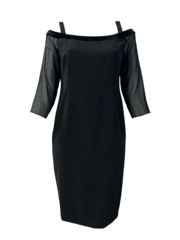 Marina Rinaldi Women's Black Dedotto Cold Shoulder Dress NWT