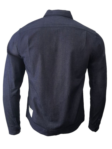 F.S.Z Men's Blue Denim Button Closure Long Sleeve Shirt Jacket #0717 NWT